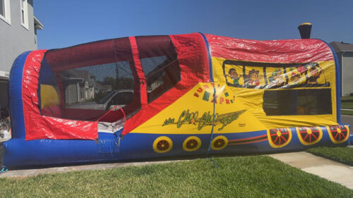 Train Bounce House W Slide 30ft Long 15ft Wide Wet Or Dry Combo